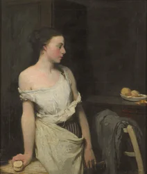 Mädchen bei ihrer Toilette